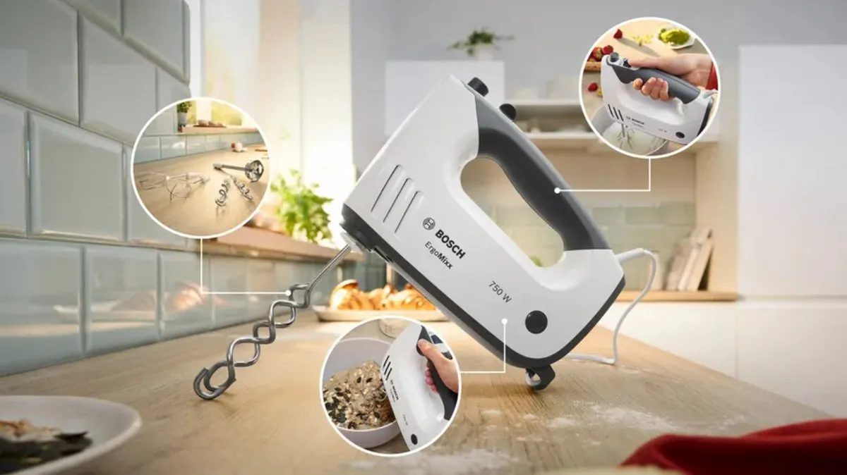 Bosch MFQ37470 ErgoMixx Handmixer 750W - Wit