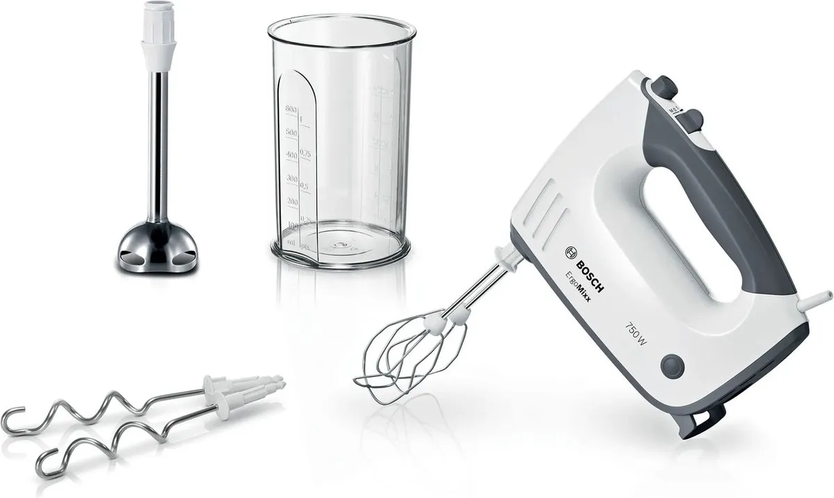 Bosch MFQ37470 ErgoMixx Handmixer 750W - Wit