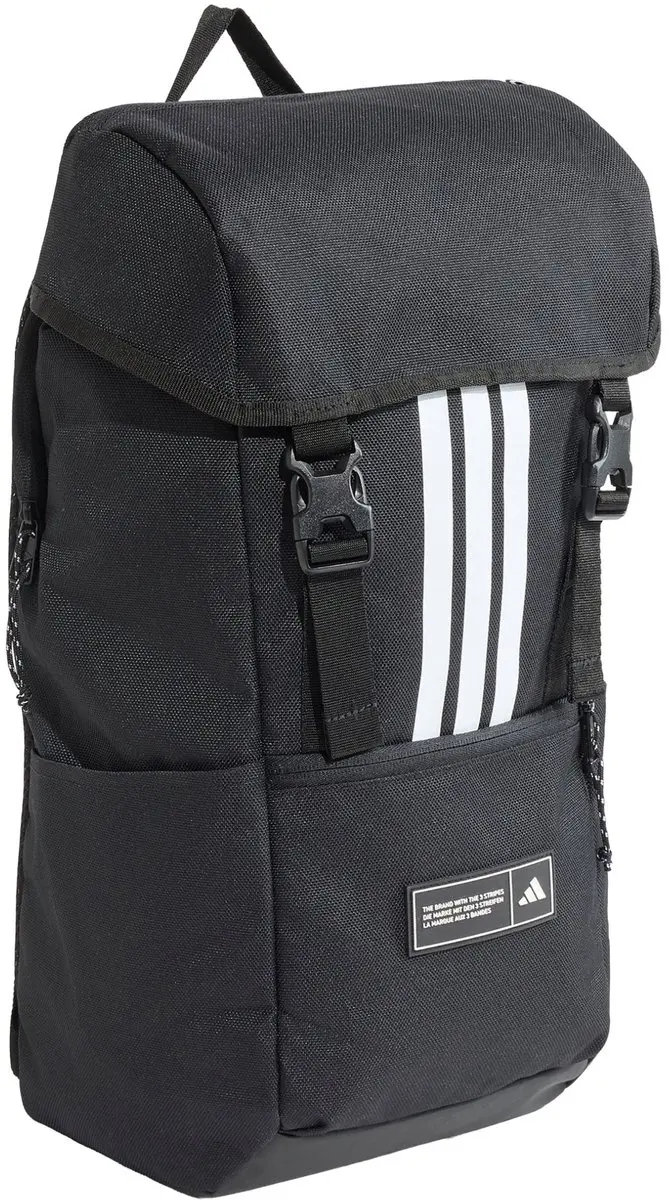 adidas 3-Stripes Rugzak met Klep KG9575 - 27,5L - Zwart - afbeelding 5 van 6