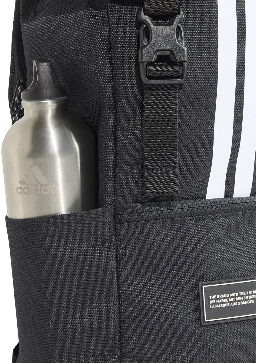 adidas 3-Stripes Rugzak met Klep KG9575 - 27,5L - Zwart - afbeelding 6 van 6
