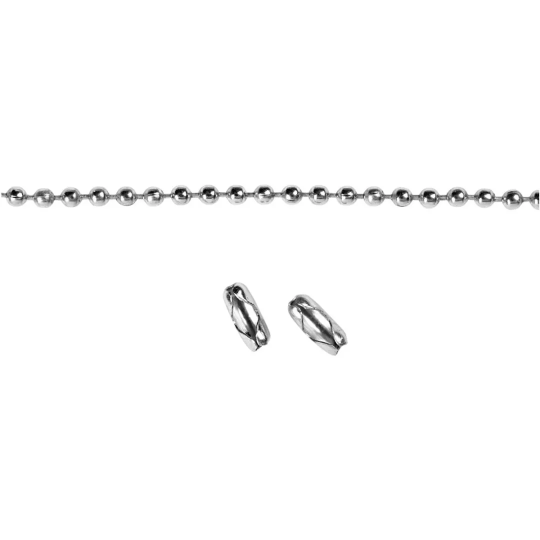 Creativ Company Balletjesketting 1,5mm - Zilver - 3m