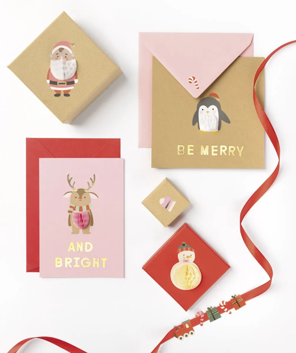 Folia Kerststickers Honingraat Goud - 17 Stuks
