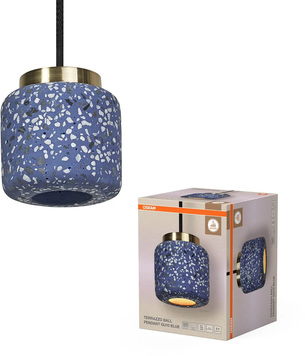 Osram Decor Terrazzo Hanglamp Blauw - GU10 - Ø100cm