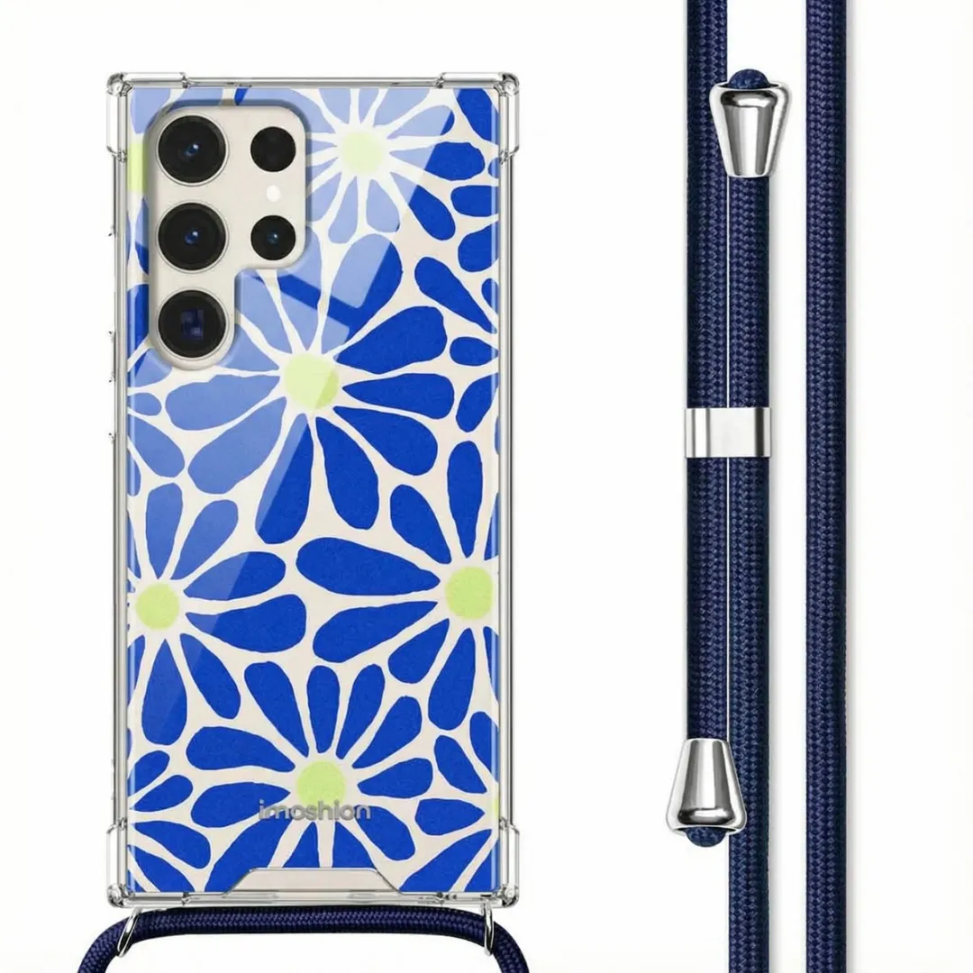 Imoshion Hoesje Samsung Galaxy S23 Ultra Cobalt Blue Flowers Connect