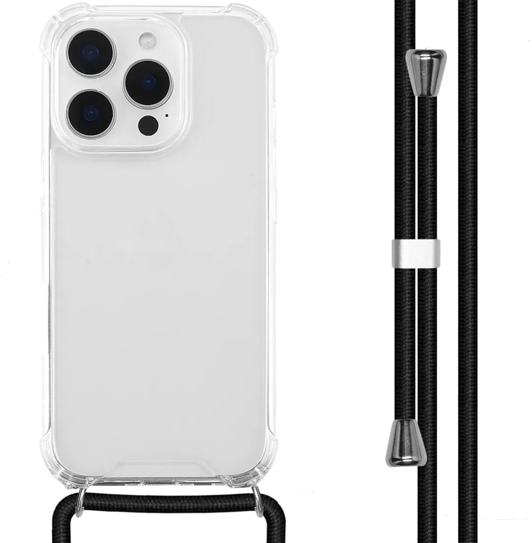 Imoshion Hoesje iPhone 16 Pro Max - Backcover met koord - Zwart