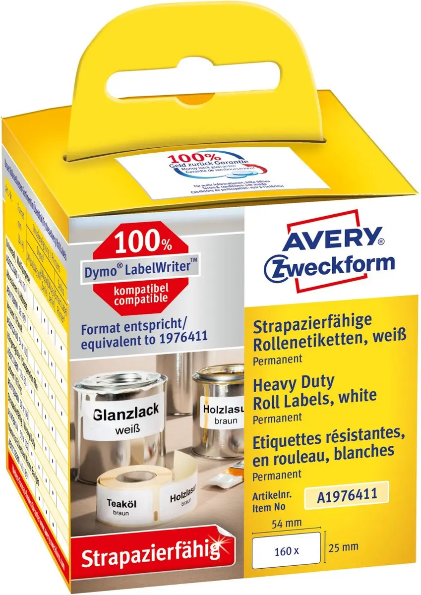Avery A1976411 Rol met Etiketten 25x54mm