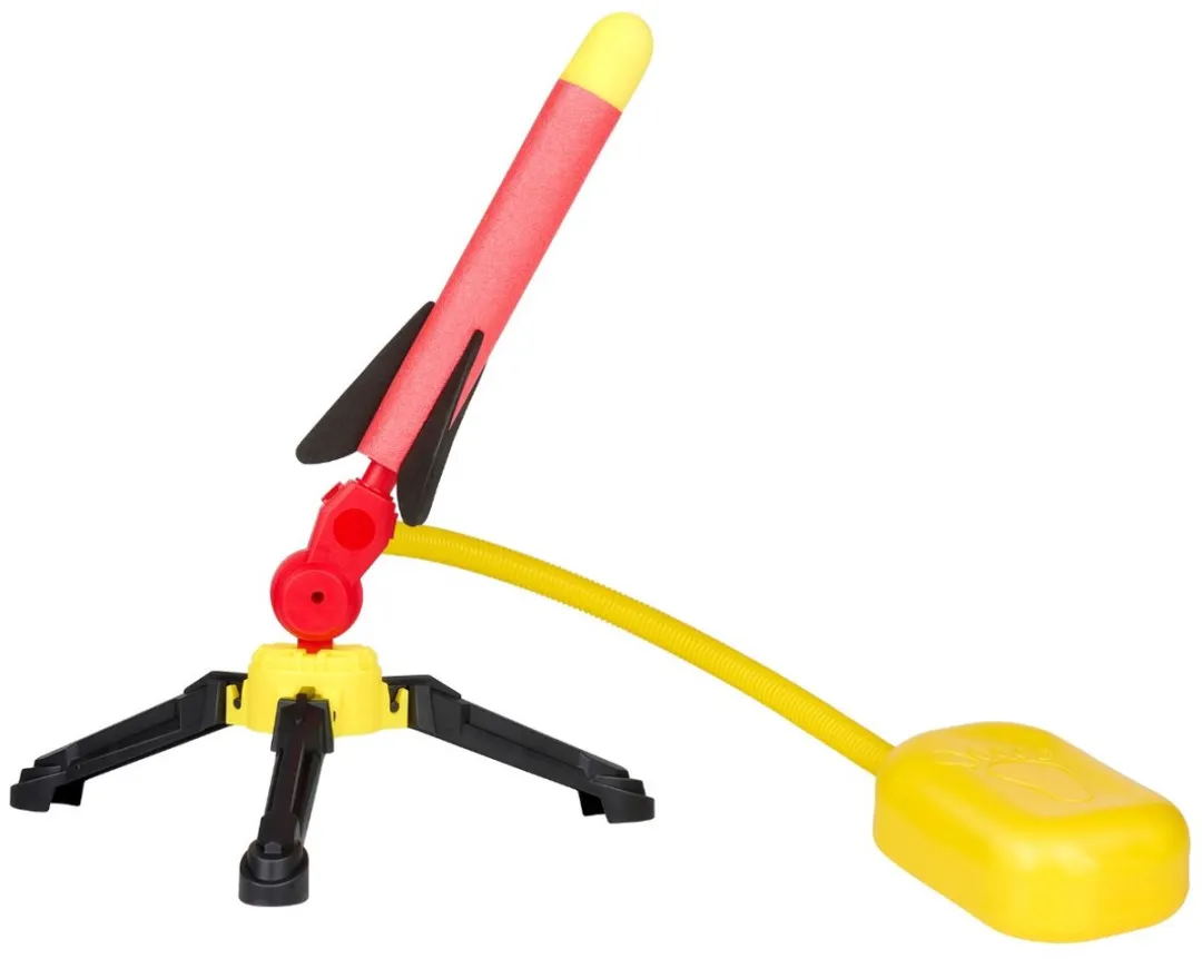 Eddy Toys Foam Raket Set 3x 25cm - Luchtdruk Pomp - Rood