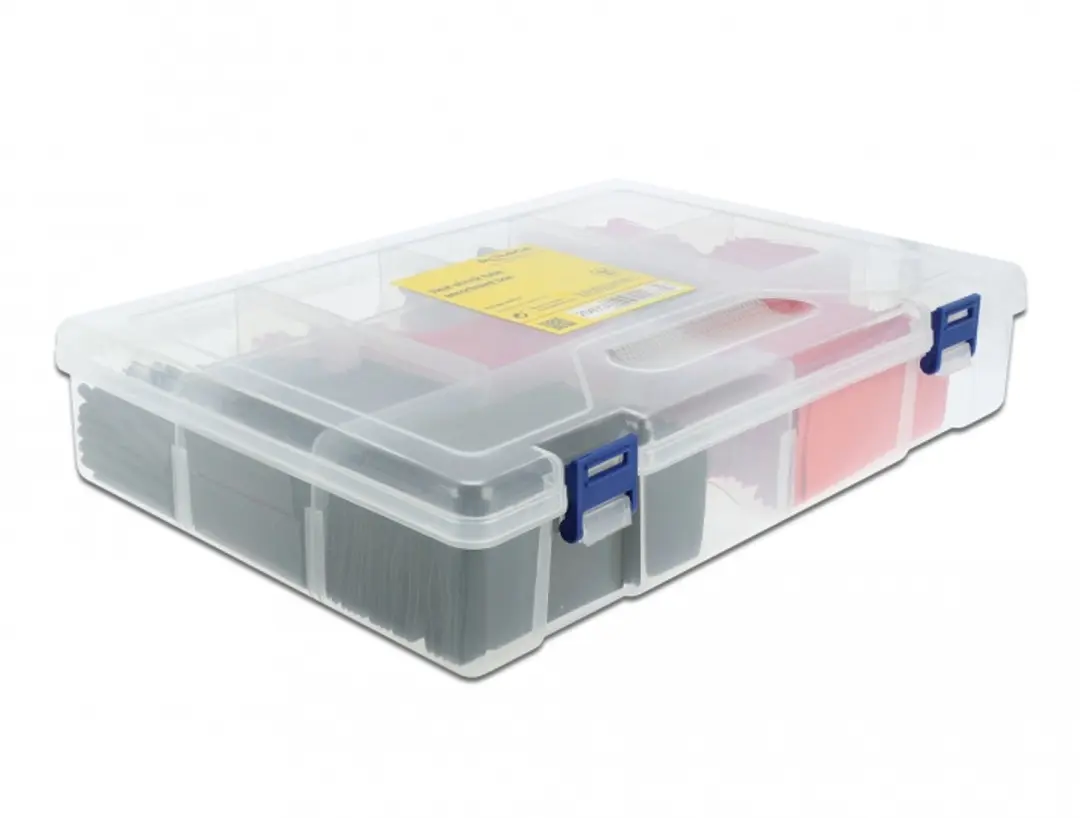 Delock 20673 Krimpkous Assortiment - 520 stuks - Zwart/Rood - afbeelding 2 van 3
