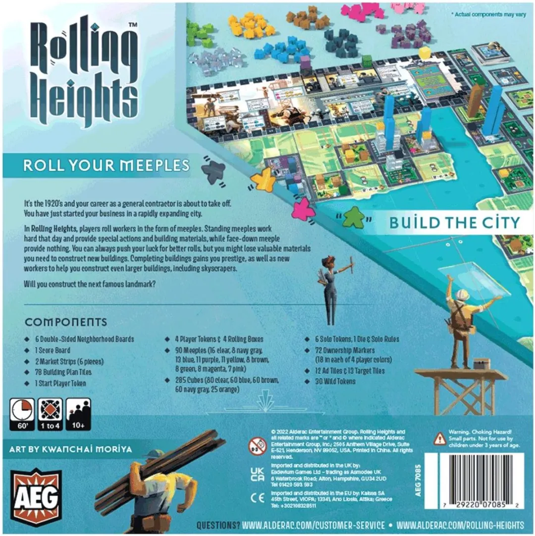 White Goblin Games Rolling Heights Familiespel - 3D Bouwspel - 1-4 Spelers