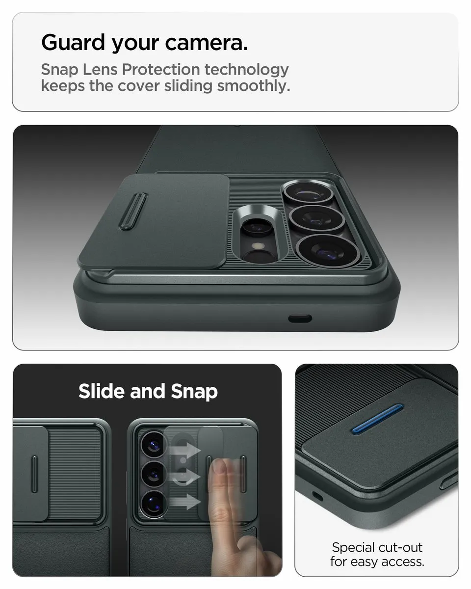 Spigen Optik Armor Camera Slider 8800283318203 - Donkergroen - afbeelding 6 van 6