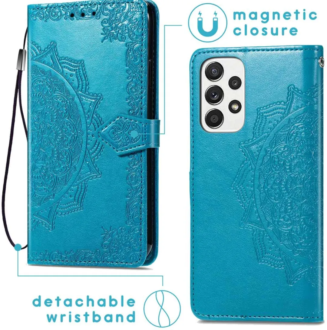 Imoshion Mandala Bookcase Hoesje Samsung Galaxy A33 - Turquoise