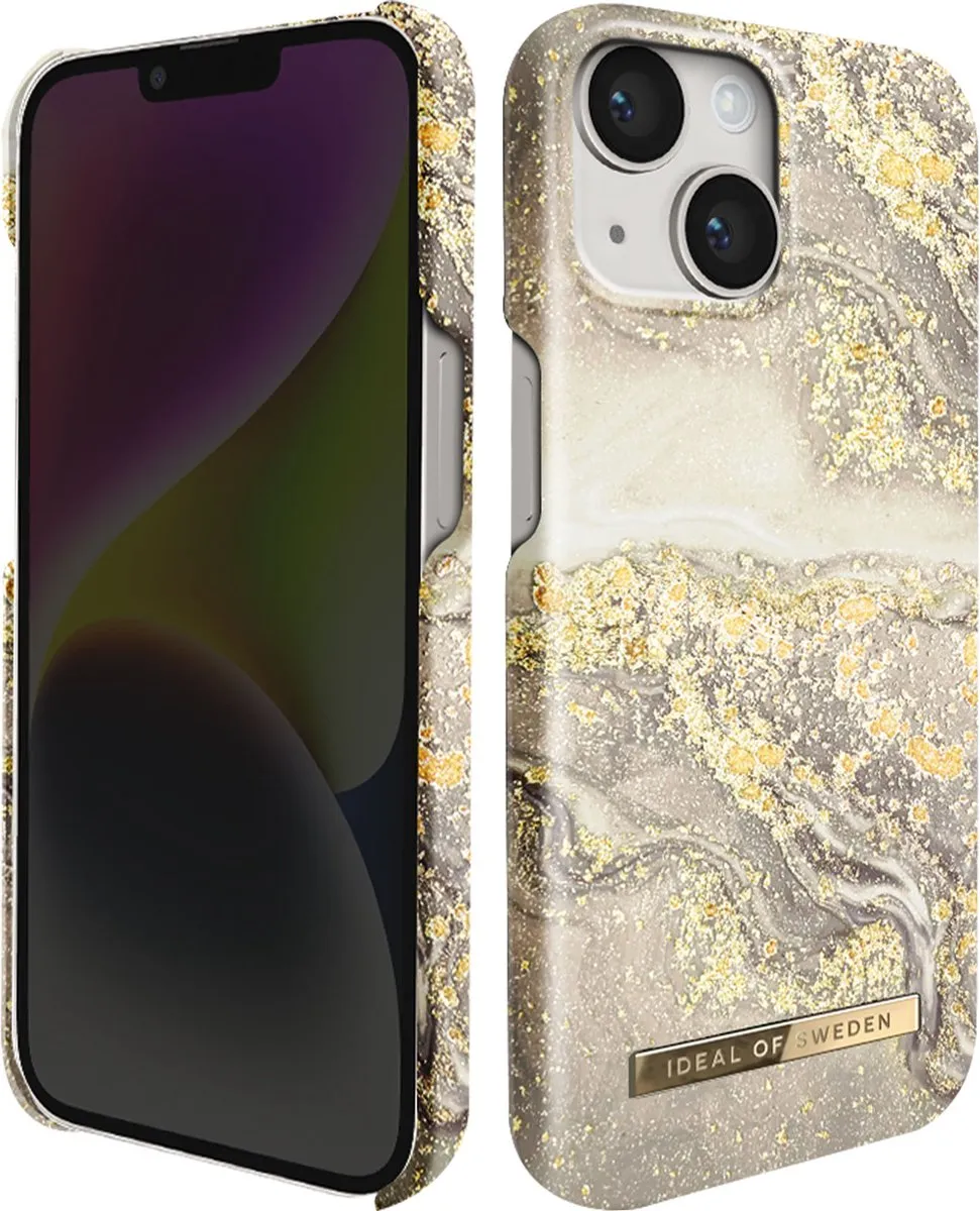 iDeal of Sweden iPhone 14 Plus Hoesje Sparkle Greige Marble