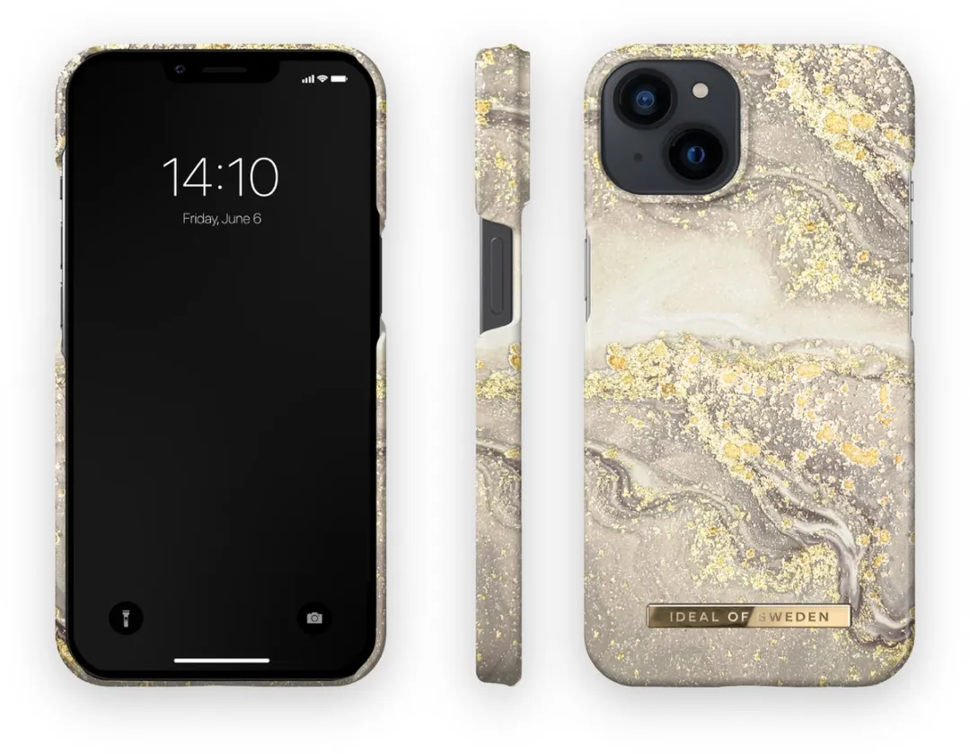 iDeal of Sweden iPhone 14 Plus Hoesje Sparkle Greige Marble