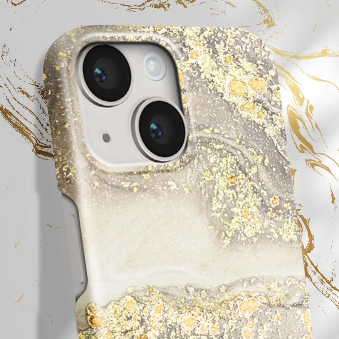 iDeal of Sweden iPhone 14 Plus Hoesje Sparkle Greige Marble