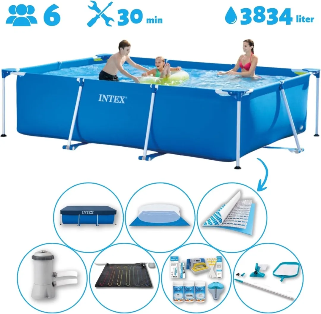 Intex Rechthoekig Opzetzwembad 300x200x75cm Blauw
