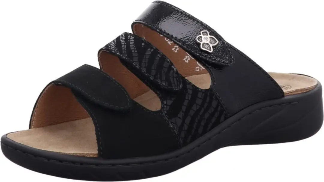 Solidus Dames Slippers - Zwart - afbeelding 2 van 6