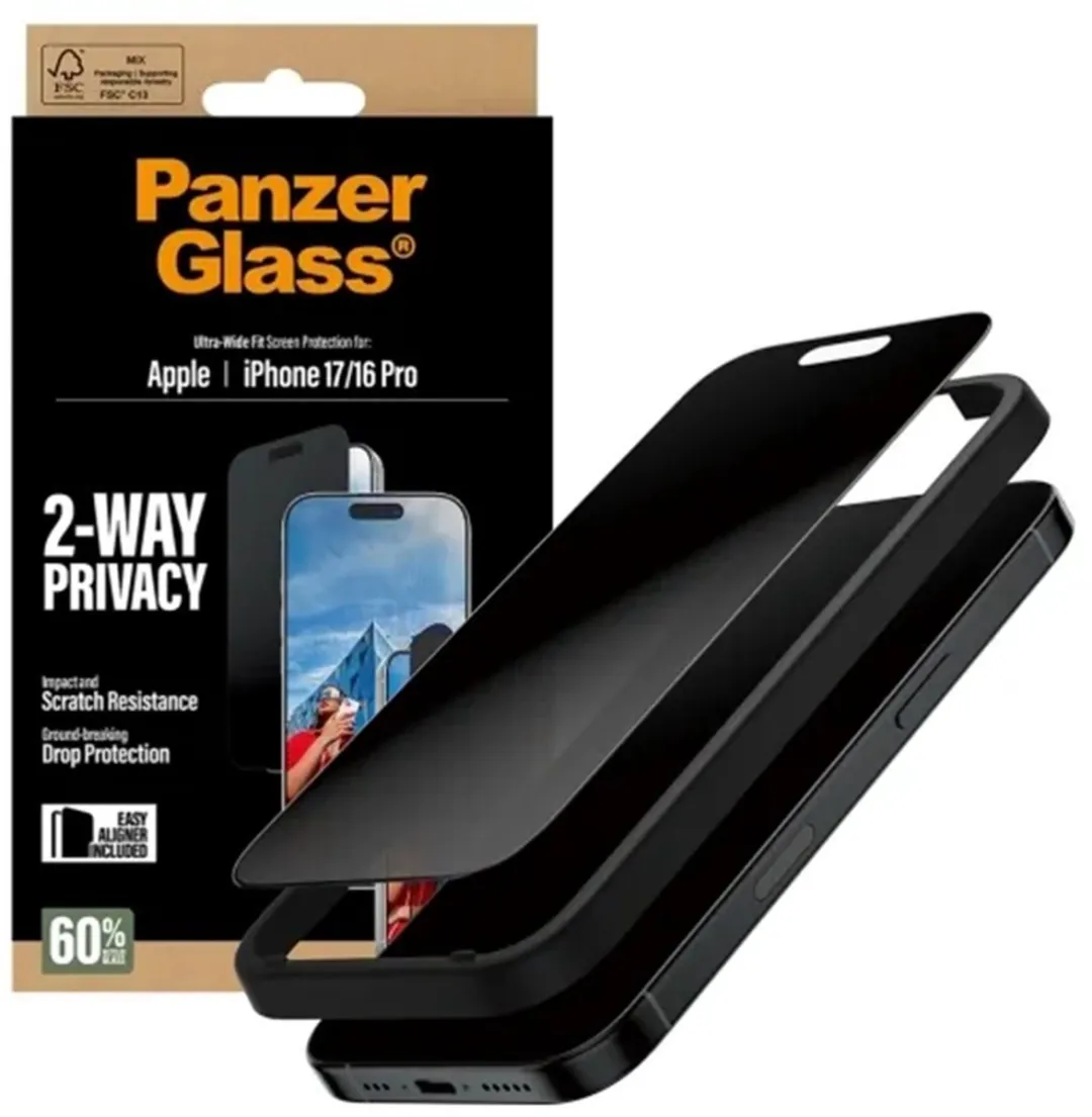 PanzerGlass PG93414 iPhone 17 Privacy Screenprotector - Zwart