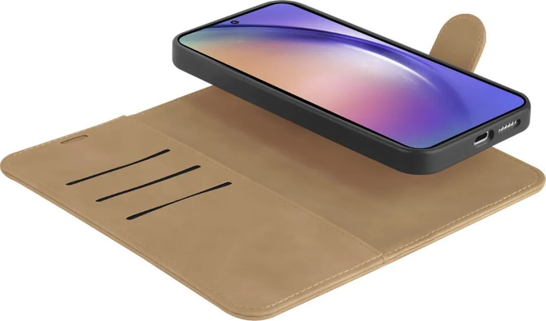 Just in Case Bookcase Hoesje Samsung Galaxy A35 - Kunstleer - 4 Pasjes - Bruin