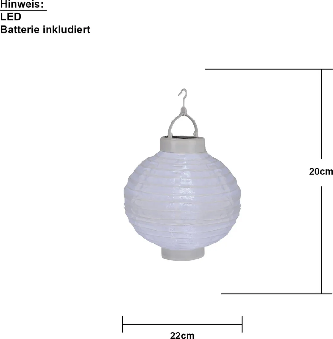 Star Trading Festival Solar Lantaarn - Koel wit - Ø20cm