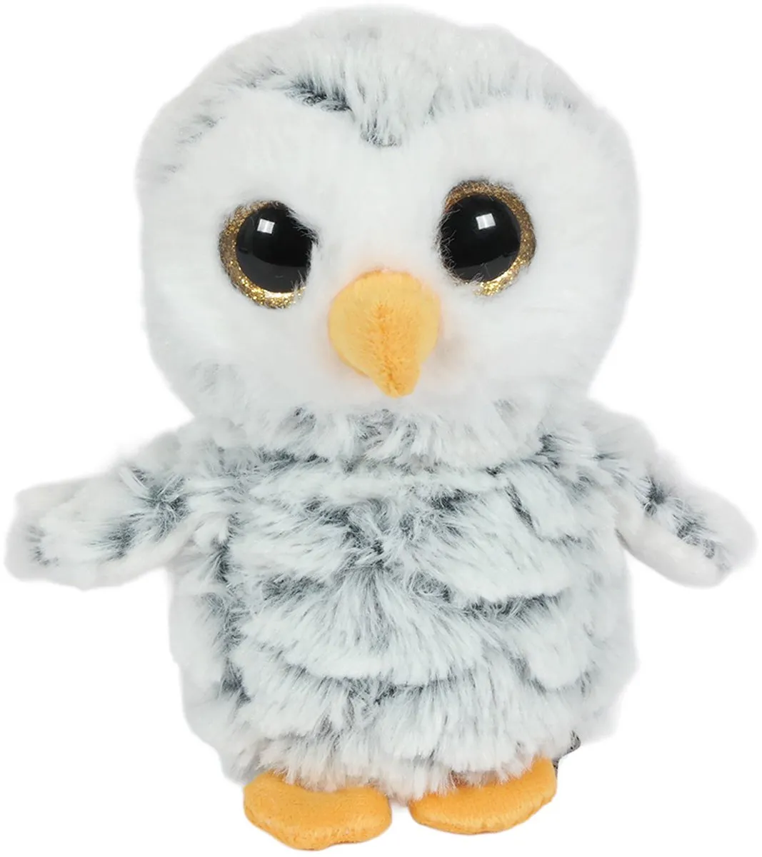 PIA Soft Toys Pluche Uil 19cm - Wit/Grijs/Geel