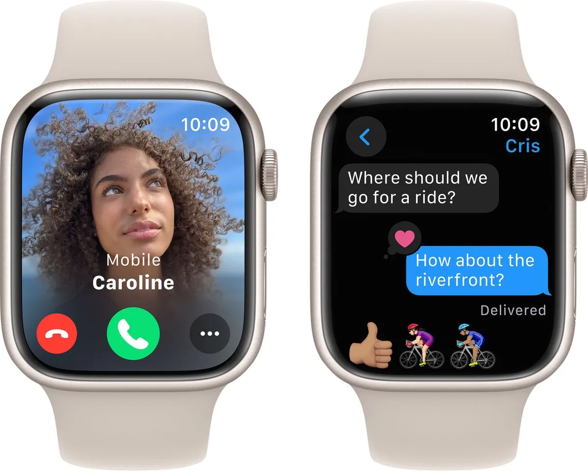 Apple Watch Series 9 45mm Starlight Aluminium - M/L