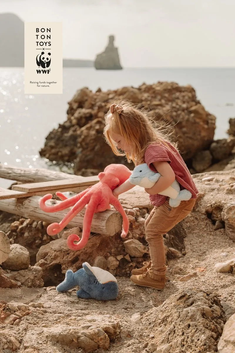Bon Ton Toys WWF ECO Octopus - 50 cm - Roze