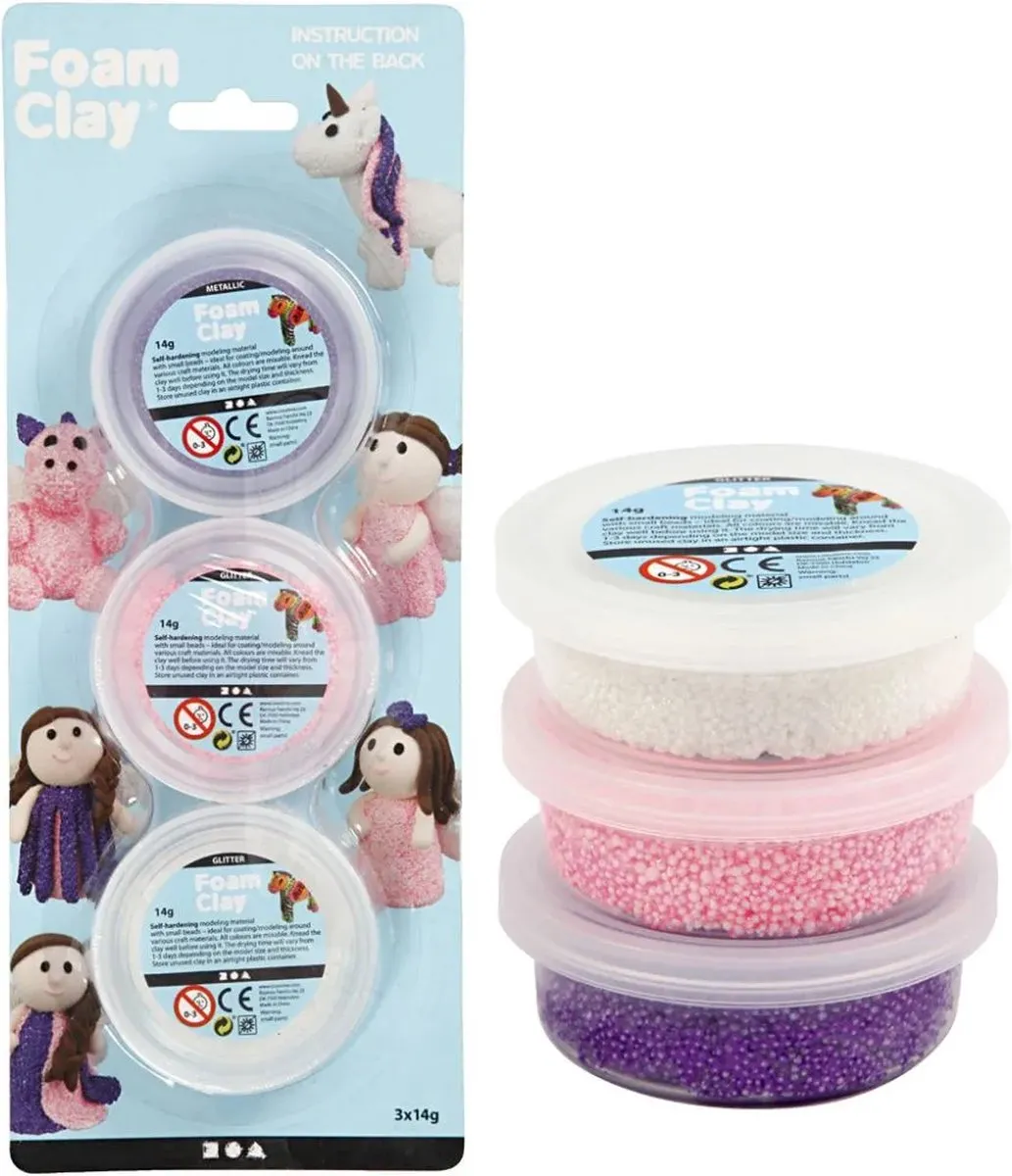 Foam Clay Creatief Knutselpakket Hartvorm Spiegel & Vlinders - 4 Stuks