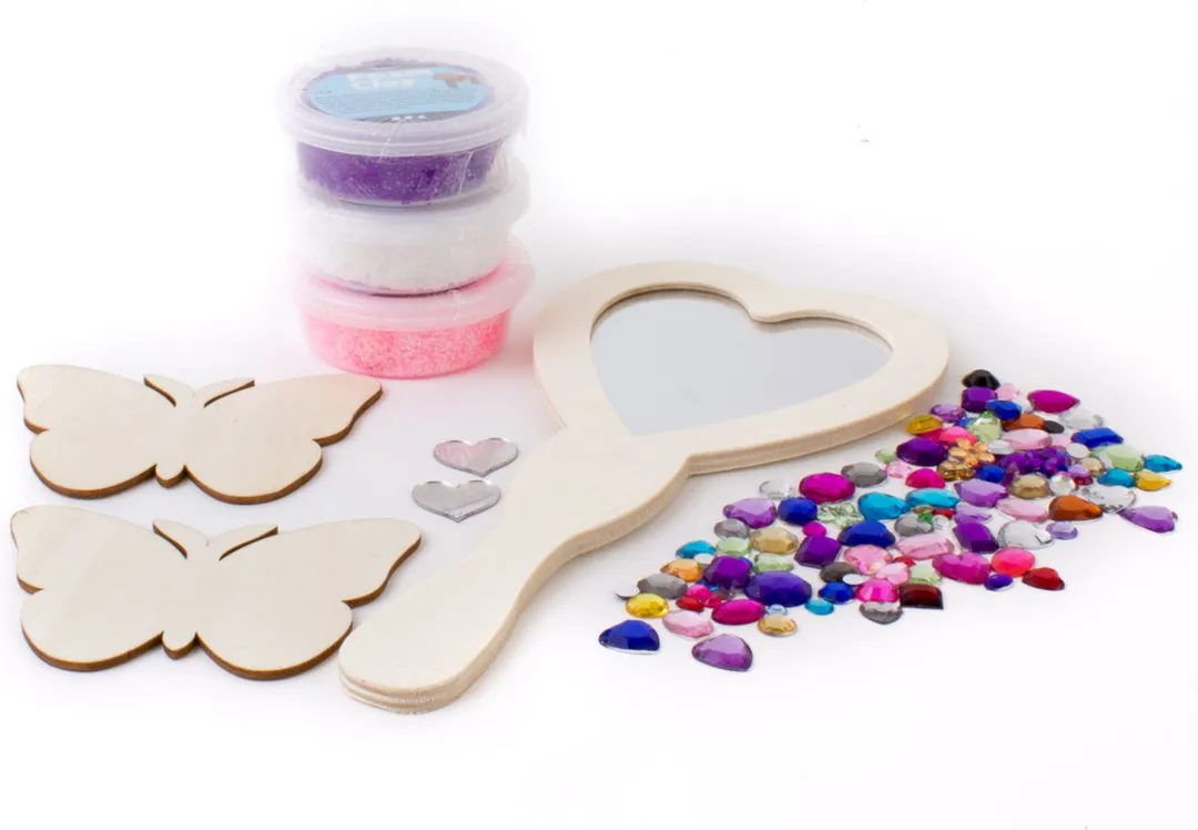 Foam Clay Creatief Knutselpakket Hartvorm Spiegel & Vlinders