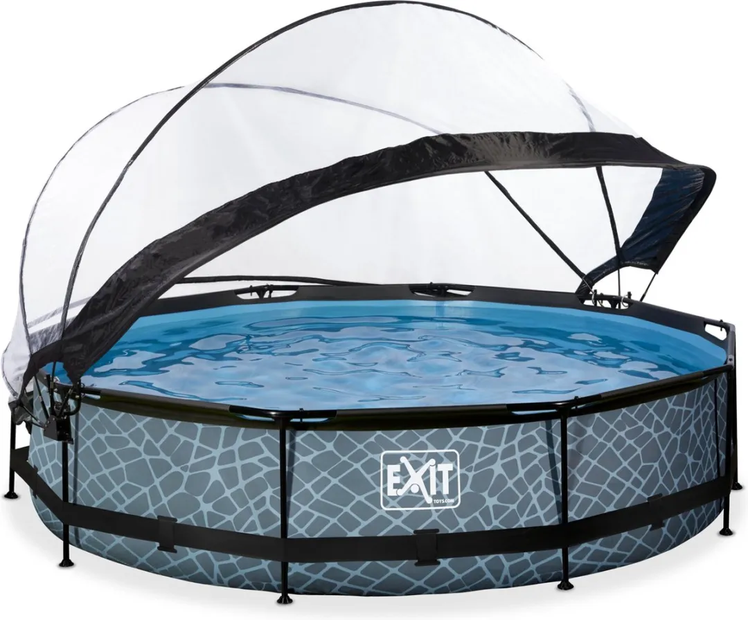 EXIT Stone Zwembad 380cm - Grijs - 6125L - afbeelding 6 van 6