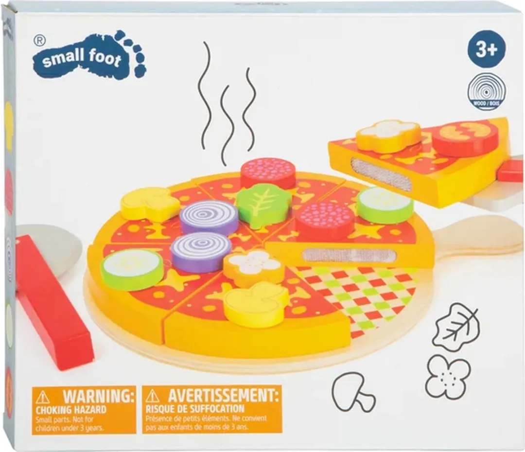 Small Foot Houten Pizza Set - 21-delig - afbeelding 6 van 6