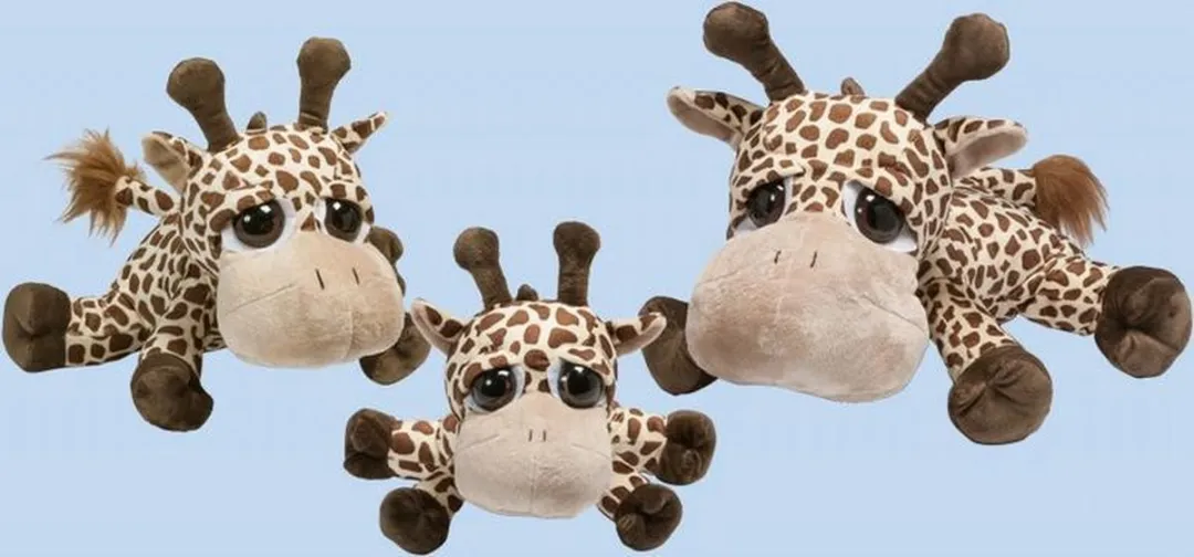 UNITOYS – Giraffe Sophie – Liggend met grote ogen – 28cm – Beige/Bruin