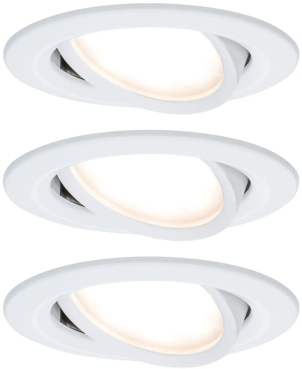 Paulmann Nova Plus Coin Basisset LED-inbouwlamp 3x6W 470lm 2700K - Wit mat