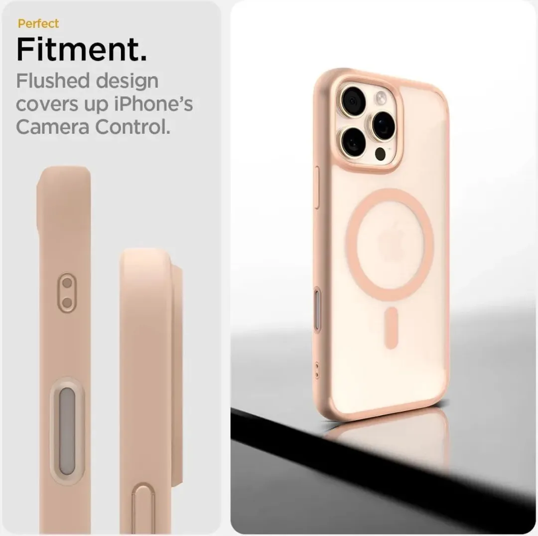 Spigen Ultra Hybrid T MagFit iPhone 16 Pro Hoesje - Roze