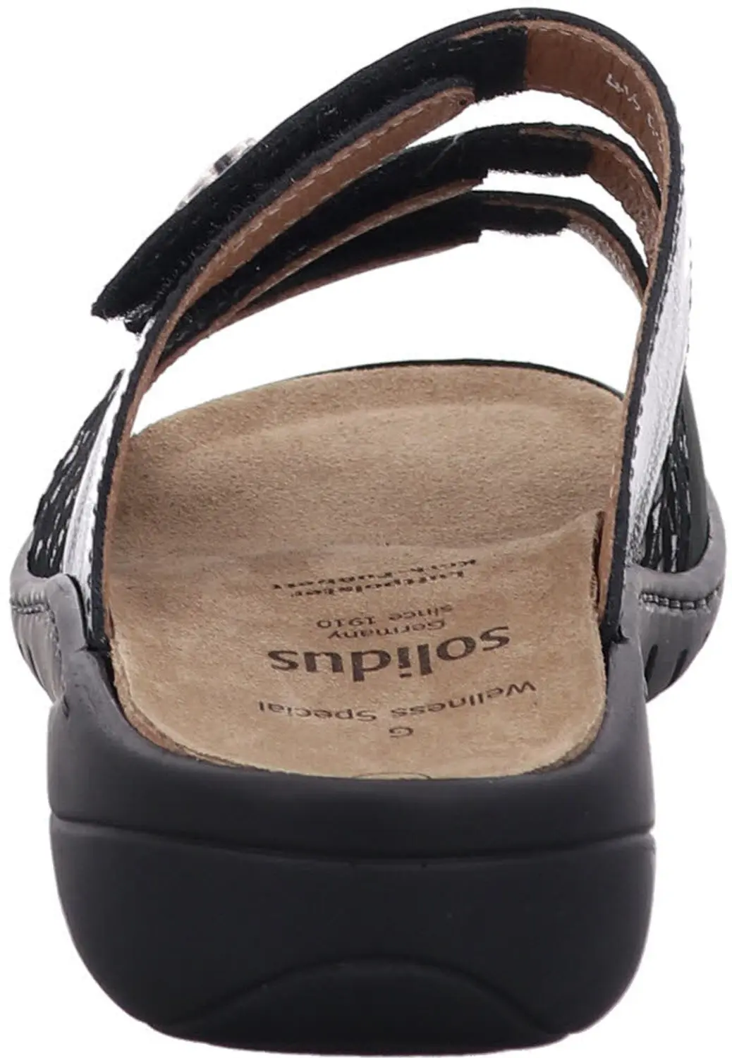 Solidus Dames Slides Slippers - Zwart - afbeelding 5 van 6