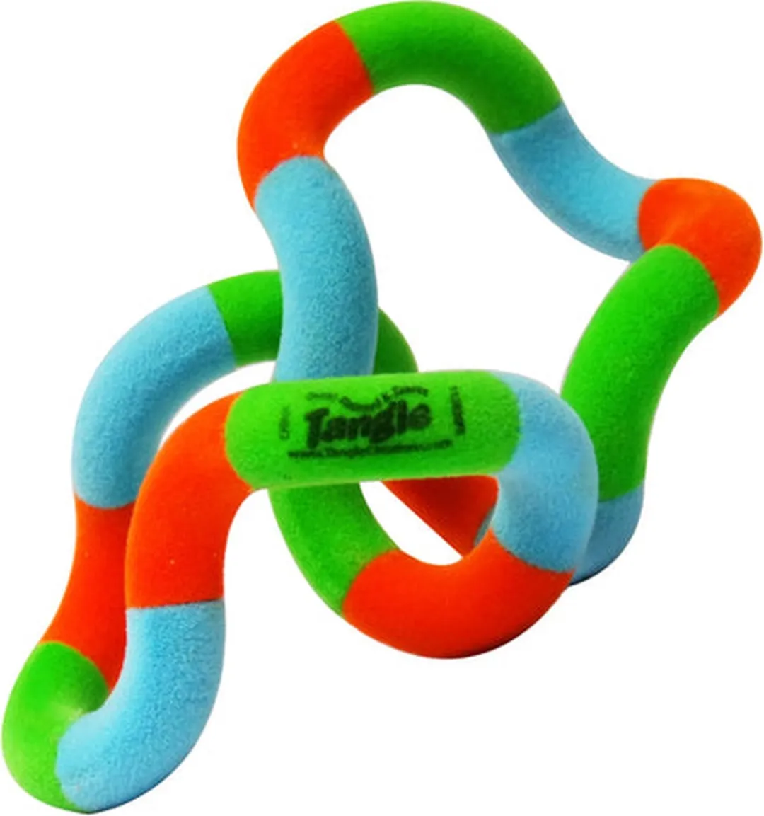 Tangle Toys Fuzzies Junior - Groen Oranje Blauw