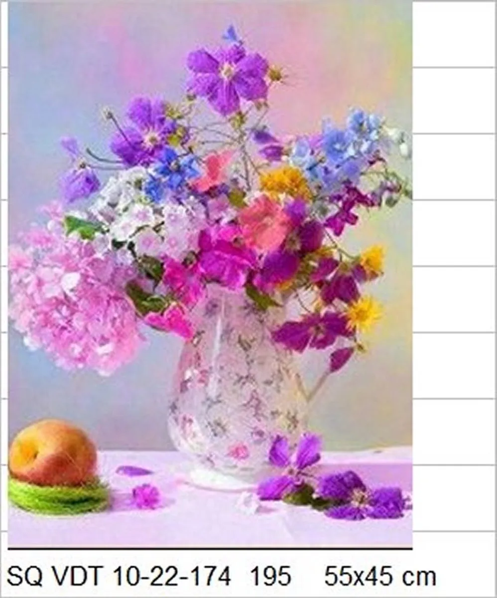 VDTOYS Diamond Painting VDTC195 Groot - 45x55cm - Flower 13