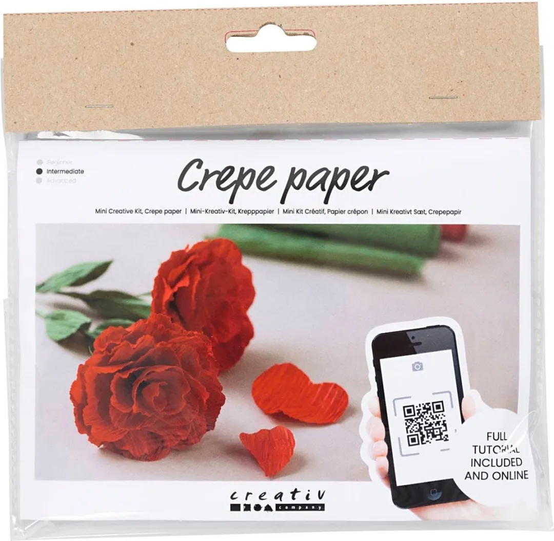Creativ Company Mini Hobbyset Crêpepapier Rozen - Multicolor