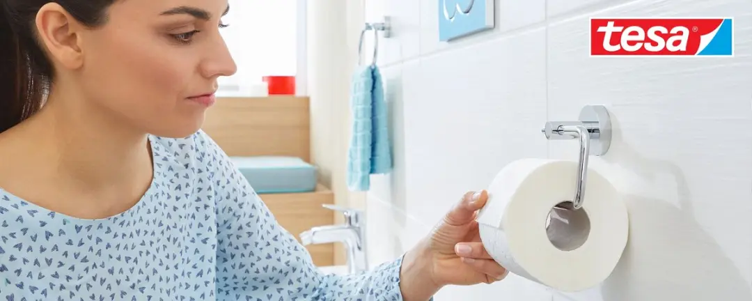 tesa SMOOZ Toiletrolhouder Lijm Metaal - afbeelding 6 van 6