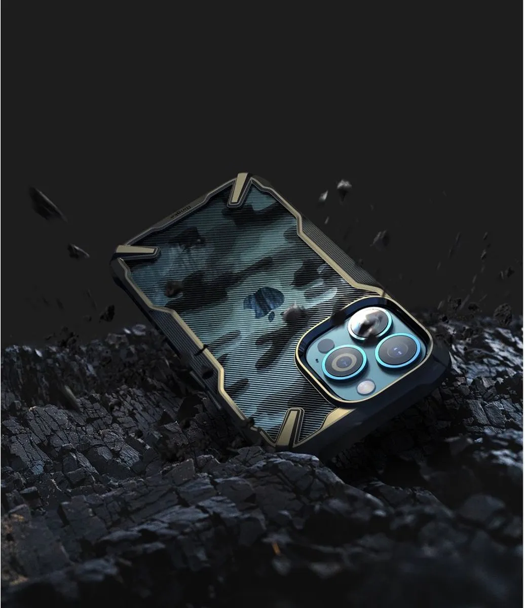 Ringke Fusion Backcase iPhone 13 Pro 7812 - Camo Zwart