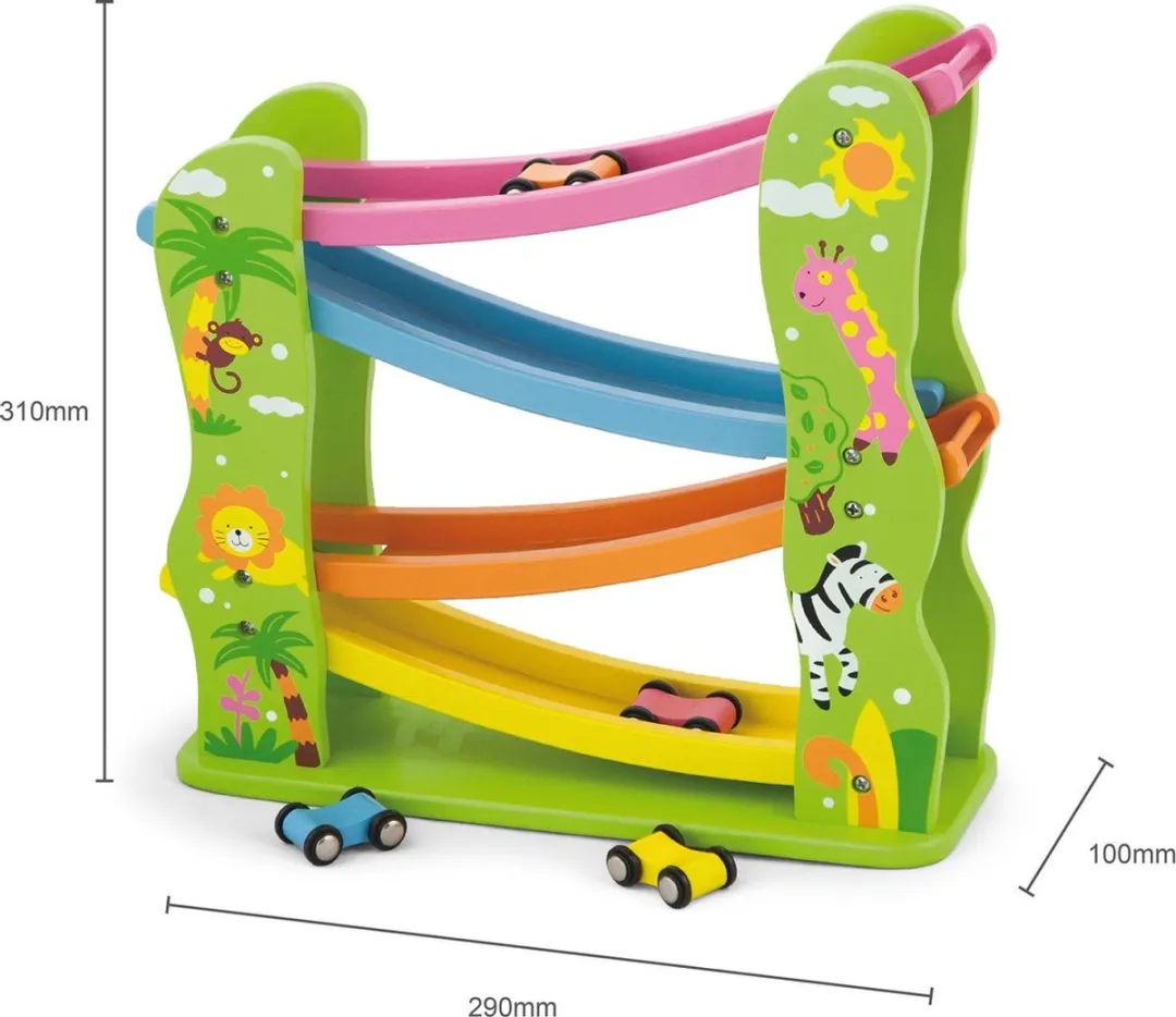 Viga Toys Jodelbaan - 4 Baandelen Groen Multicolor
