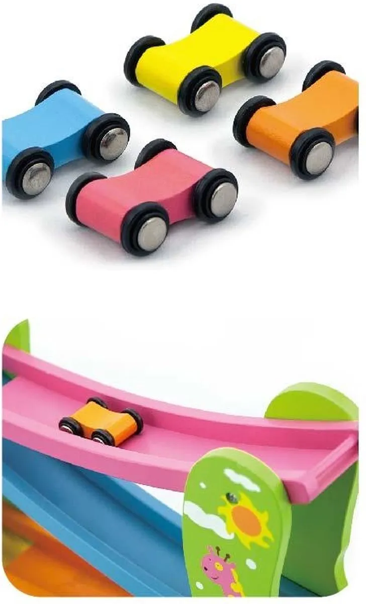 Viga Toys Jodelbaan - 4 Baandelen Groen Multicolor