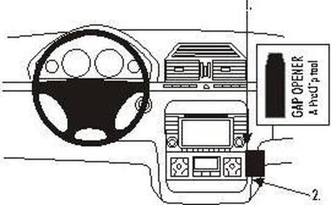 Brodit ProClip Mercedes S-Klasse 2003-2005 Houder - 853247 - Zwart