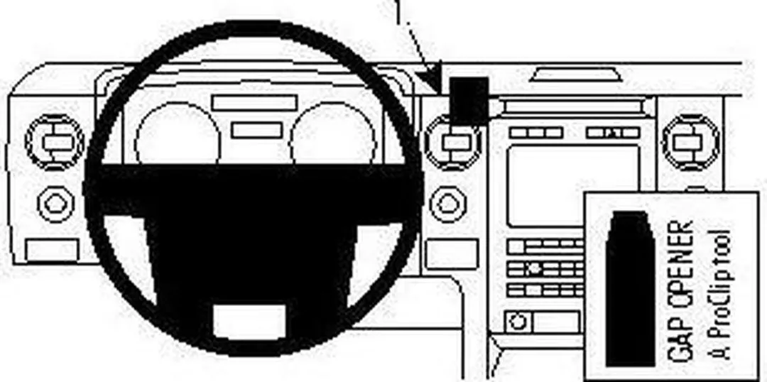 Brodit ProClip 854638 Ford F-Serie 150 2009-2014 Center Mount - Zwart