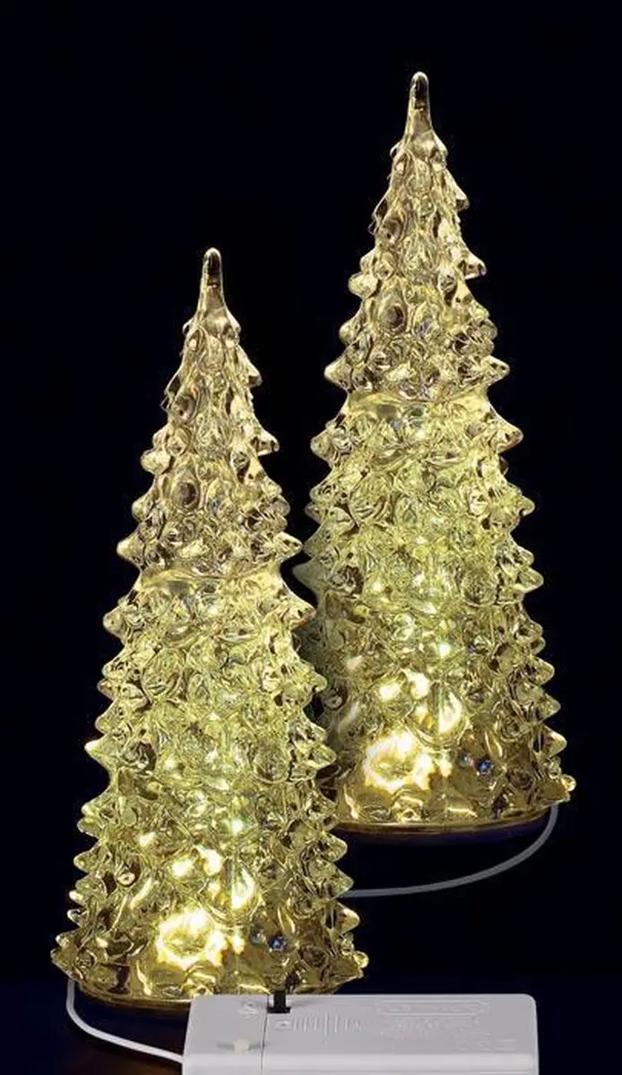Lemax Crystal Lighted Tree Medium - 3 Color - Set van 2 - afbeelding 3 van 5