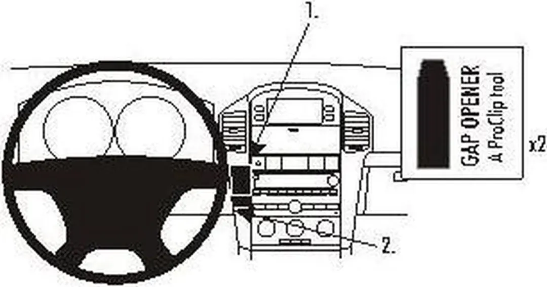 Brodit ProClip Chevrolet Captiva 2007-2011 Center Mount 853957 - Zwart