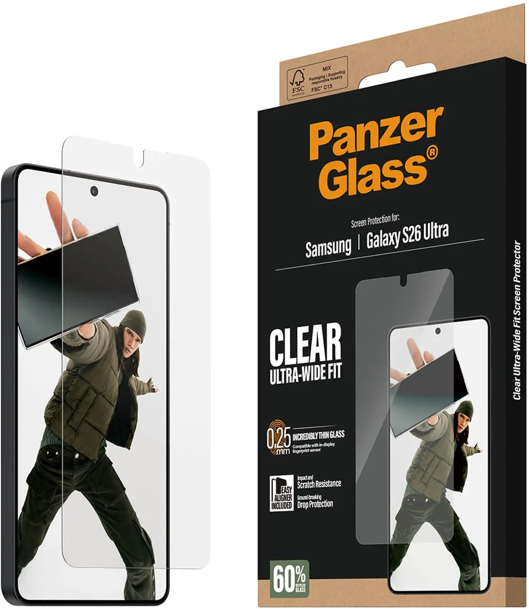 PanzerGlass Ultra-Wide Fit Screenprotector Samsung Galaxy S26 Ultra - PG37869 - afbeelding 6 van 6