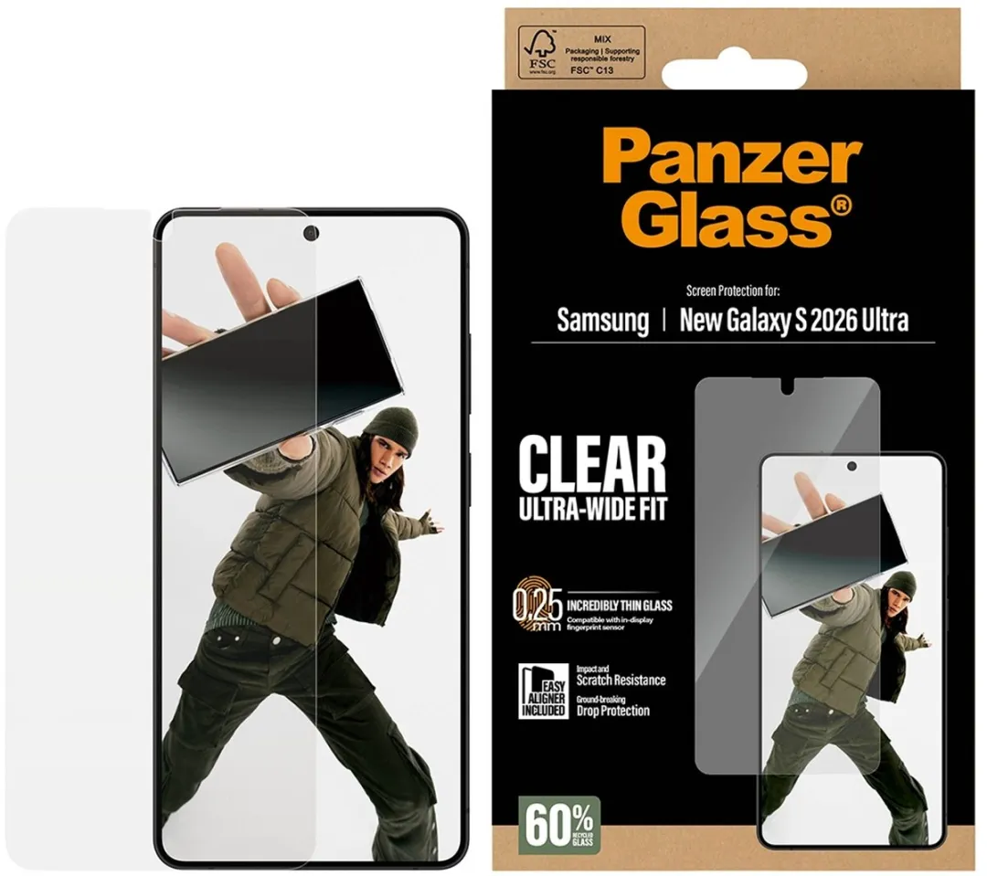 PanzerGlass Ultra-Wide Fit Screenprotector Samsung Galaxy S26 Ultra - PG37869