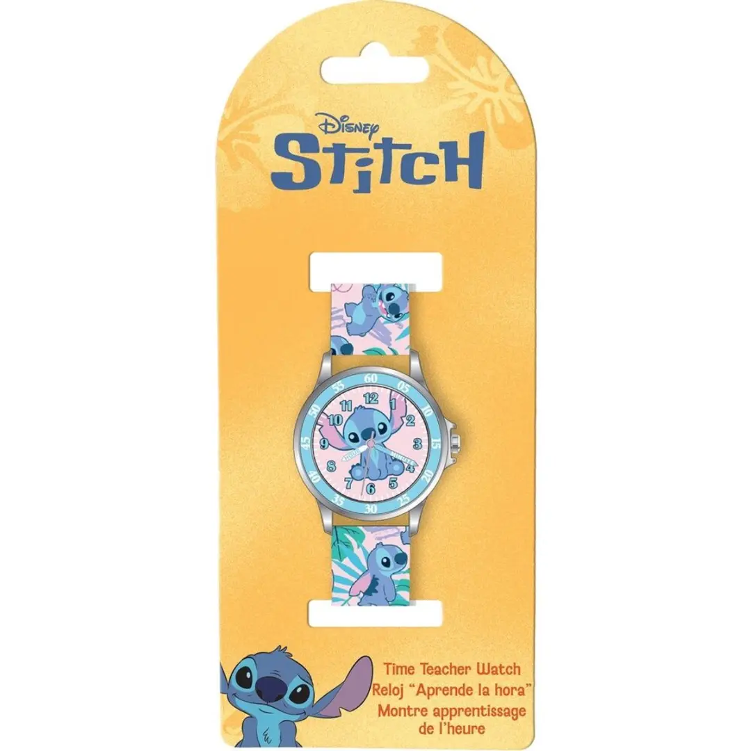 Stitch Analoge Klok Leer De Tijd Veelkleurig - Horloge - afbeelding 2 van 5