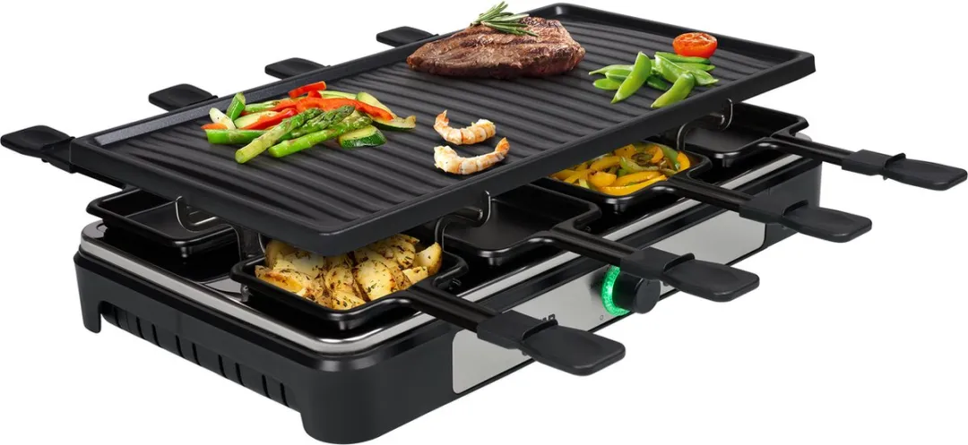 Tristar Gourmetset RA-2746 Raclette Steengrill 1400W - 8 Personen - Zwart