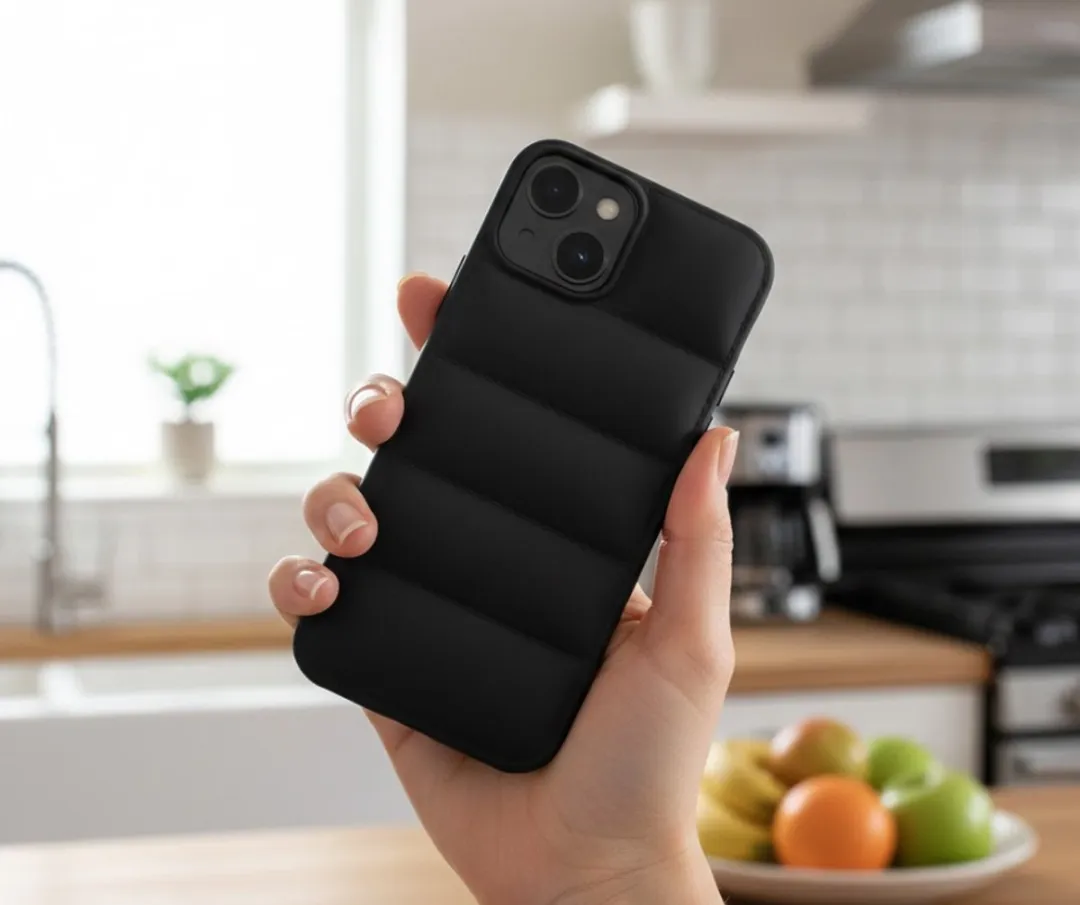 NUVEX iPhone 14 Hoesje Set Grijs/Zwart - Transparant & Gewatteerd - afbeelding 6 van 6